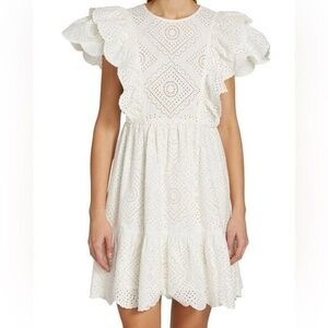 Sea New York White Eyelet Dress - small